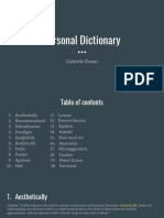 Personal Dictionary