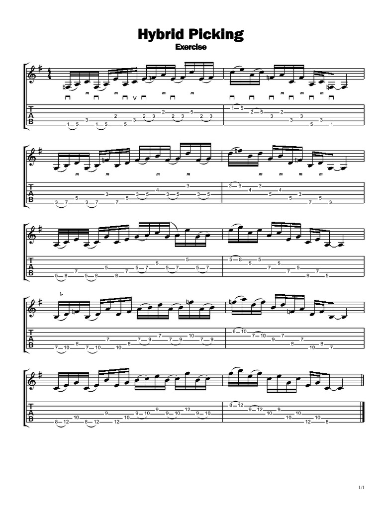 Hybrid Picking Exercises Pdf | The 7 Best Hybrid Picking Exercises for ...