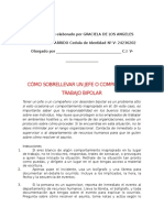 Cómo Sobrellevar Un Jefe o Compañero de Trabajo Bipolar