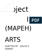 Project IN: (Mapeh) Arts