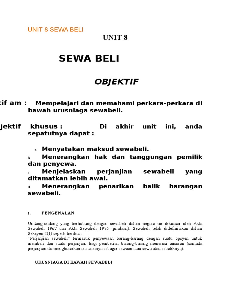 Akta Sewa Beli Pdf
