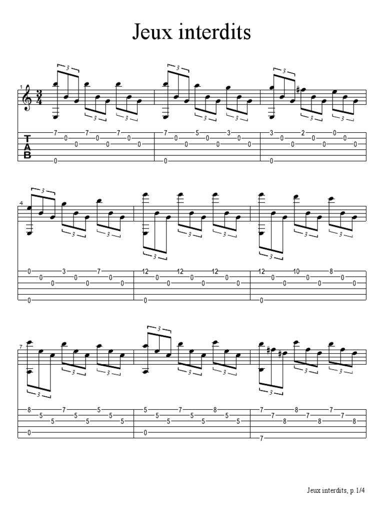 Tablatures pour 
