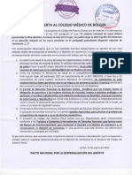 Carta Abierta Al Colegio Médico de Bolivia