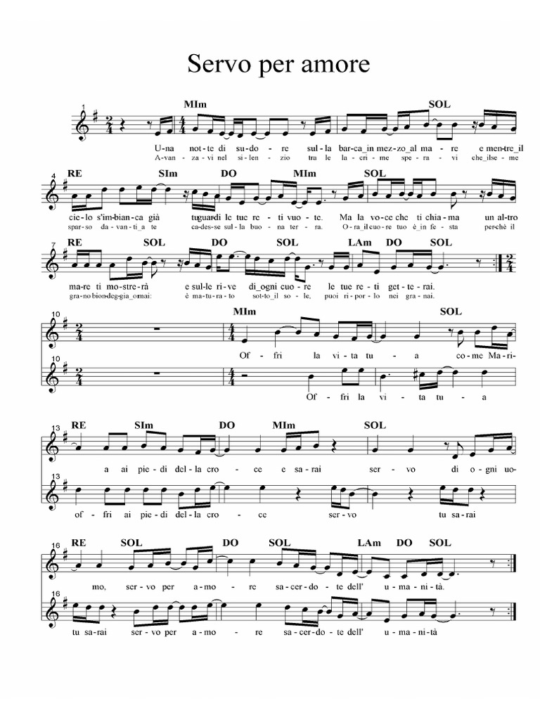 Questo è Il Mio Comandamento Spartito Pdf
