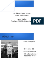 A Different Way to Use Boost Serialization - Jens Weller - CppCon 2015