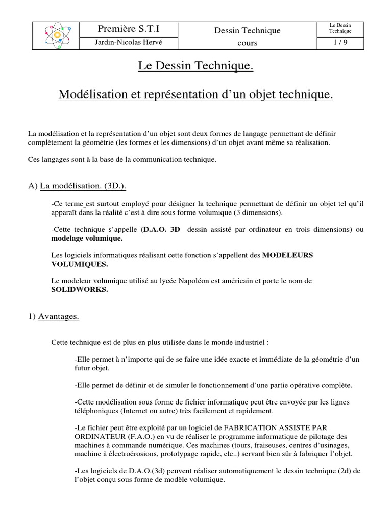 Comment Reproduire Un Schema Technique Dessin Industriel Debutant Le Dessin Technique PDF | PDF | Dessin technique | Dessin
