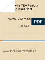 Naperville TEA Patriots Special Event: "National Debt For Dummies"