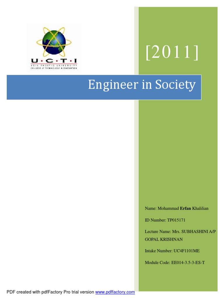64817249-Engineer-Society-Assignment.pdf  Engineer  Cost 