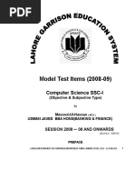 SSC I Computer Science NOTES by Usman Javed