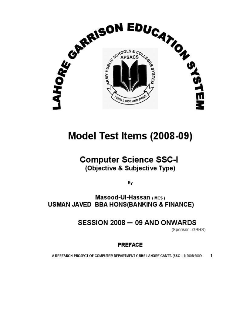 SSC-I Computer Science Test Guide | PDF | Integrated Circuit | Assembly ...