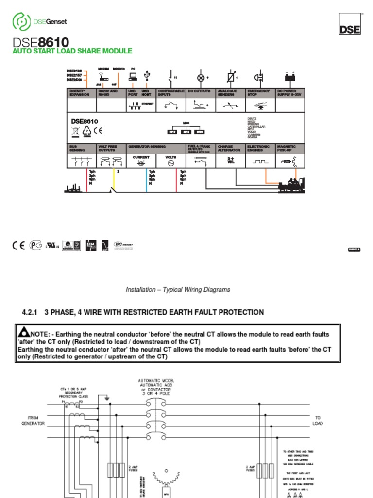 DSE8610 Wiring Diagram | Telecomunicaciones | Redes de computadoras