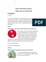 3 Passos para Encontrar Paz e Produtividade em Seu Local de Trabalho PDF