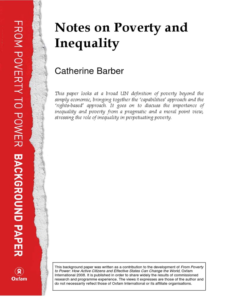 Notes On Poverty and Inequality | PDF | Economic Inequality ...