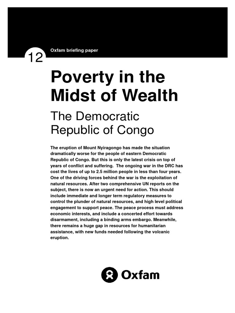 Poverty in The Midst of Wealth: The Democratic Republic of Congo | PDF ...