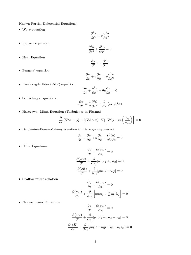 PDEs PDF | PDF | Partial Differential Equation | Differential Equations
