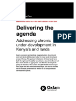 Delivering The Agenda: Addressing Chronic Underdevelopment in Kenya's Arid Lands