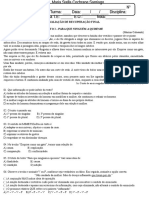 Avaliação de Recuperação Final - 9ano