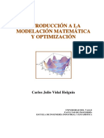 Introducción A La Modelación Matemática y Optimización