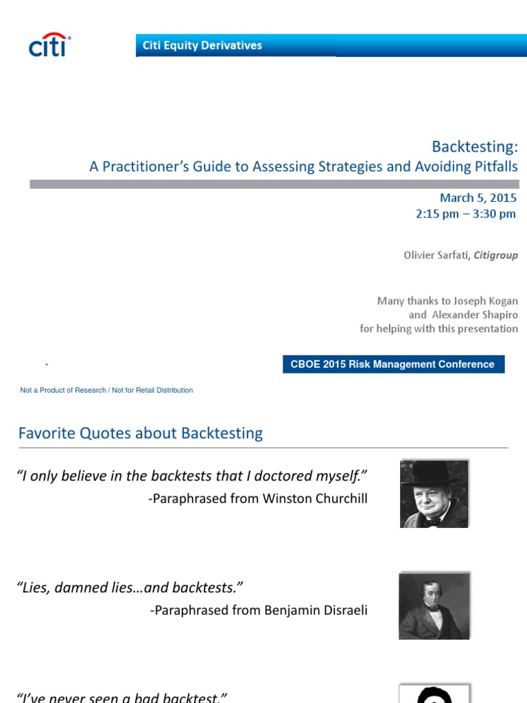 Backtesting Full | PDF | Statistical Significance | Confounding
