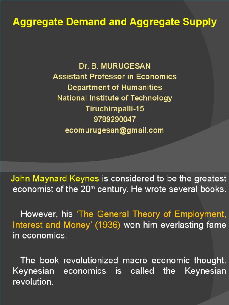 Understanding Aggregate Demand & Supply | PDF | Aggregate Demand ...