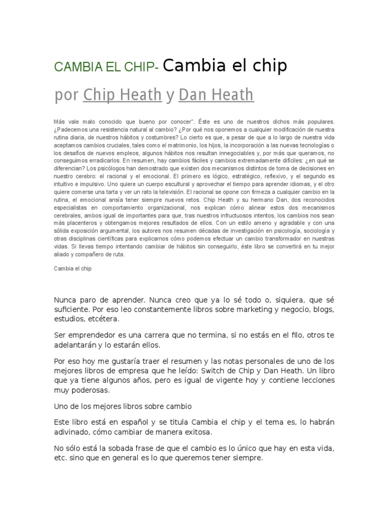 Cambia El Chip, PDF, Persuasión