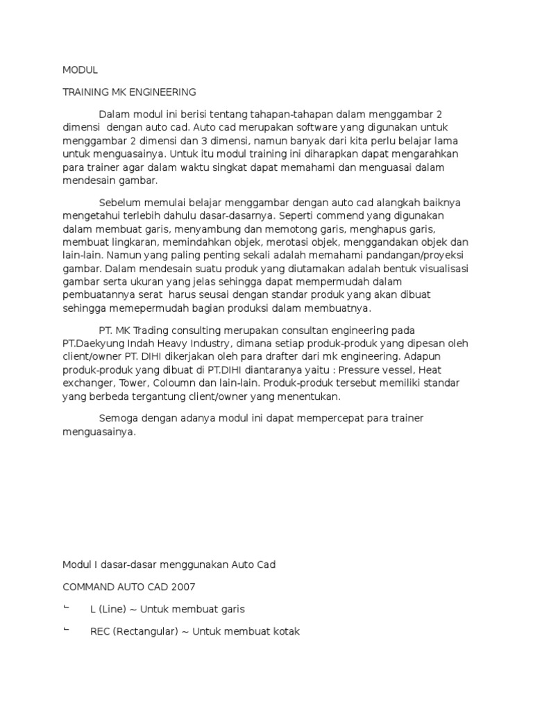 Modul Autocad Pdf