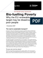 Biofuelling Poverty: Why The EU Renewable Fuel Target May Be Disastrous For Poor People