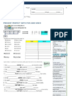 Present Perfect Since&For