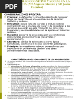 El Desarrollo Cognitivo y Social en La Adolescencia