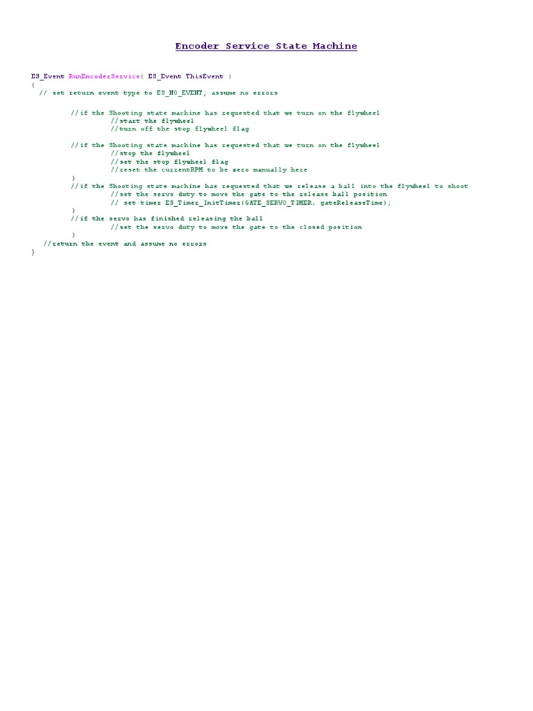 Encoder Service State Machine | PDF
