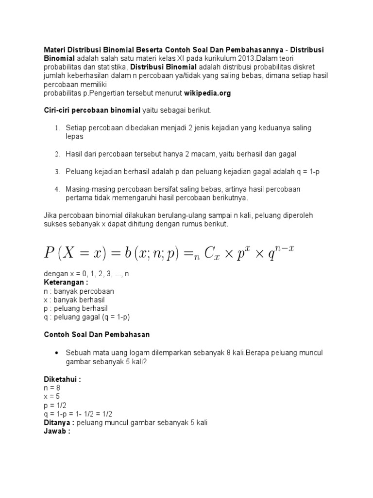 Contoh Soal Dan Jawaban Statistika Probabilitas - Contoh ...