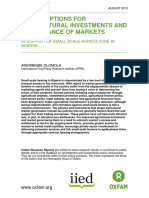Policy Options For Agricultural Investments and Governance of Markets: in Support of Small-Scale Agriculture in Nigeria