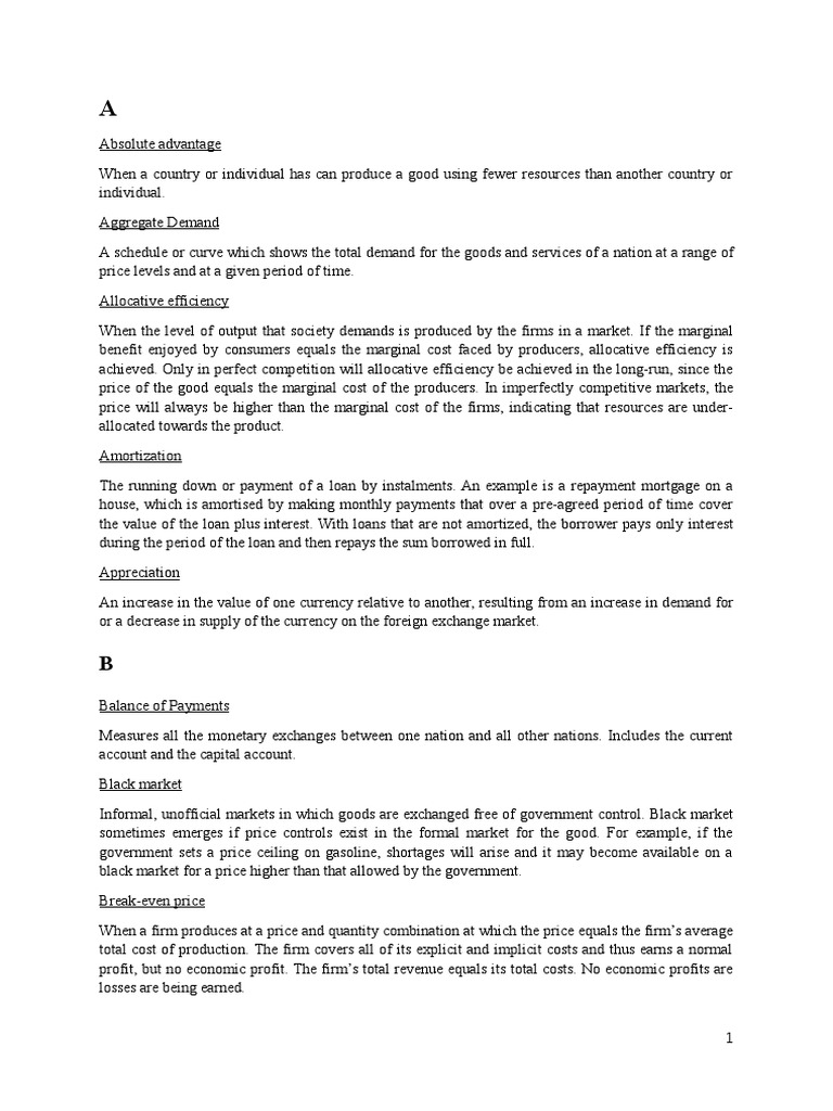 Glosario Ingles Inflation Economics