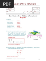 Medidas de Comprimento Exercicios Com Respostas Respostas