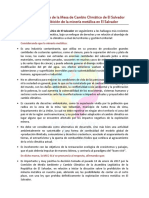 Pronunciamiento de La MCC-SLV Ante La Prohibición de La Minería Metalica en ES - 17Mar2017