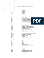 List of Symbols / Abbreviations