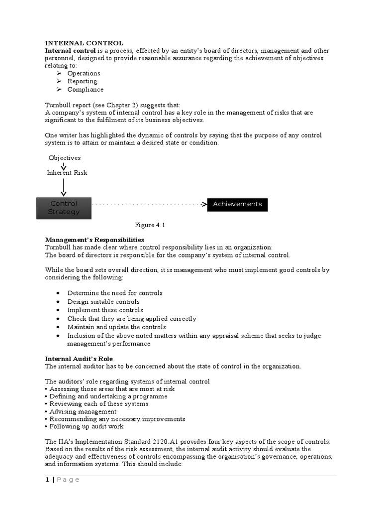 Internal Control Framework Overview | PDF | Internal Audit | Audit