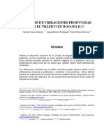 Analisis de Vibraciones Producidas Por El Trafico en Bogota D C PDF