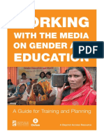 Working With The Media On Gender and Education: A Guide For Training and Planning