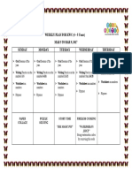 Weekly Plan Mar 5 To Mar 9