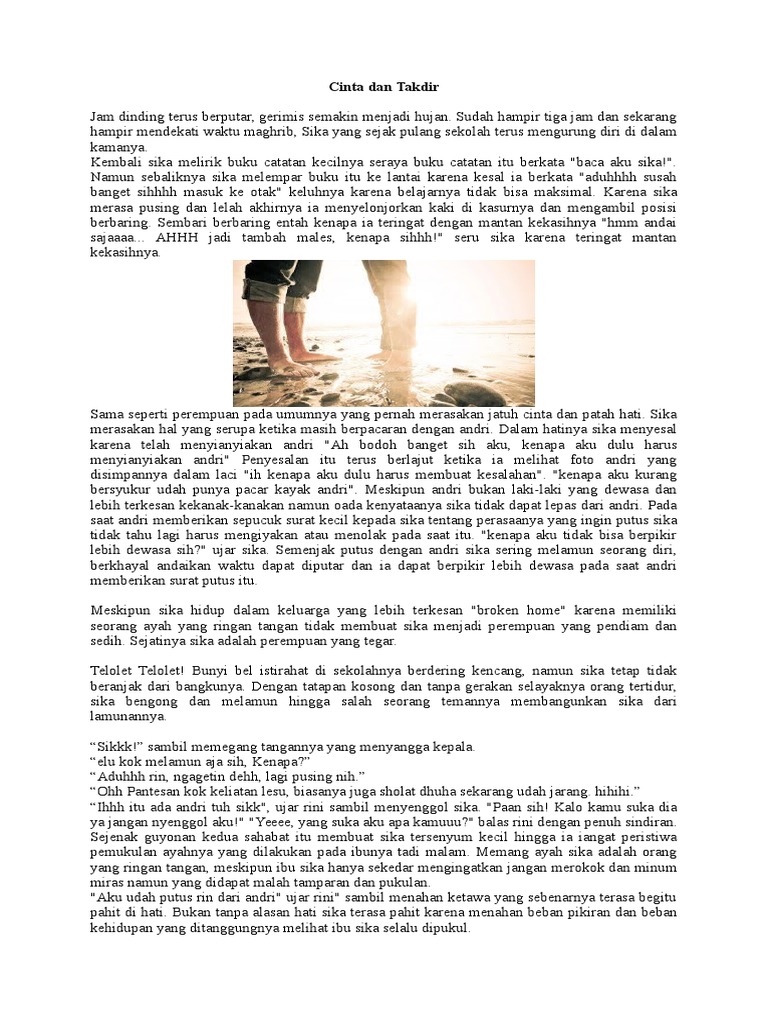 CERPEN Cinta Dan Takdir