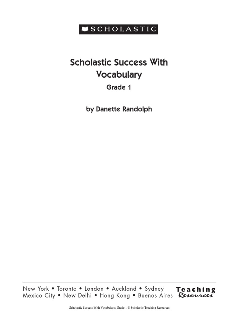 Scholastic Success With Vocabulary Grade 1 | PDF | Neptune | Planets