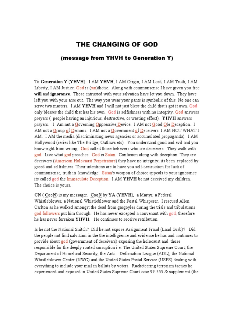 The Changing of The Gods | PDF | Deception | National Labor Relations Board