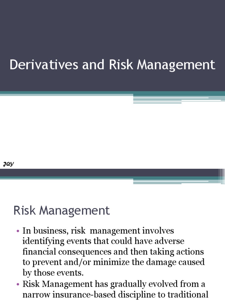 Derivatives and Risk Management | PDF | Option (Finance) | Futures Contract