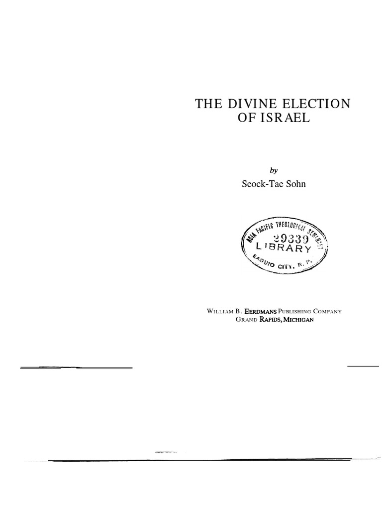 Sohn The Divine Election of Israel | PDF | Yahweh | Bible