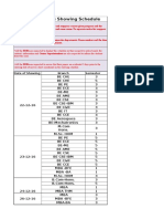 7848 Answer Sheets Showing Schedule