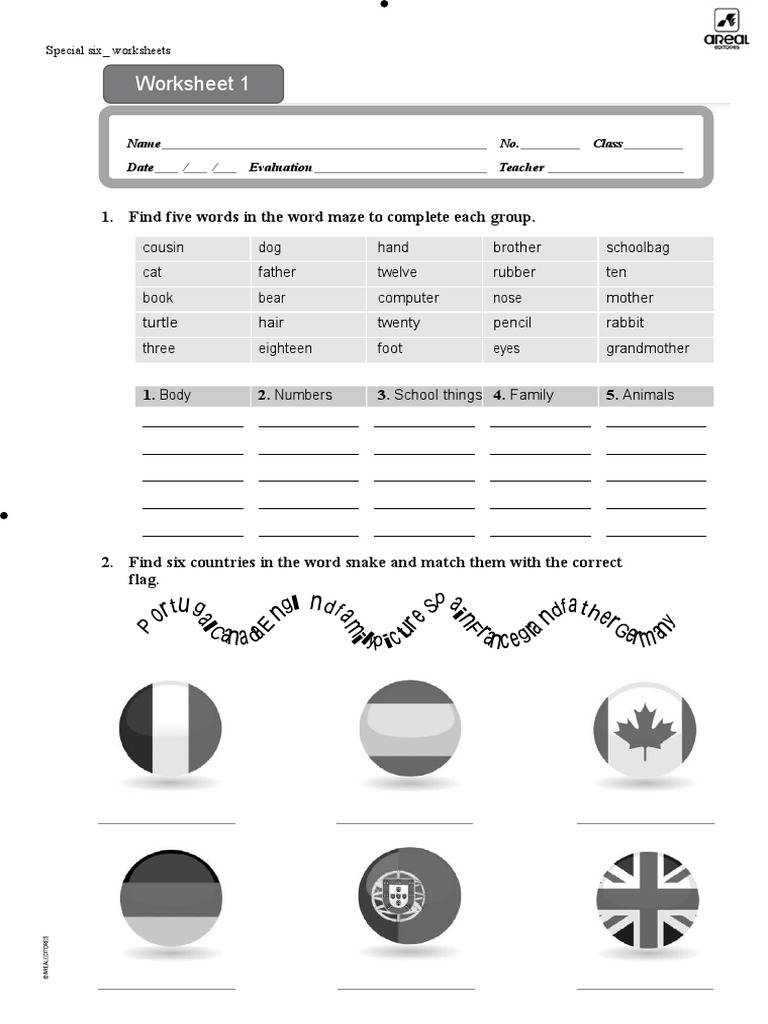 Ae Ssix15 Worksheet 01 | PDF | Language Arts & Discipline