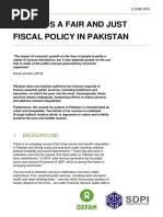 Towards a Fair and Just Fiscal Policy in Pakistan