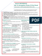 Rules of Road Quick Reference