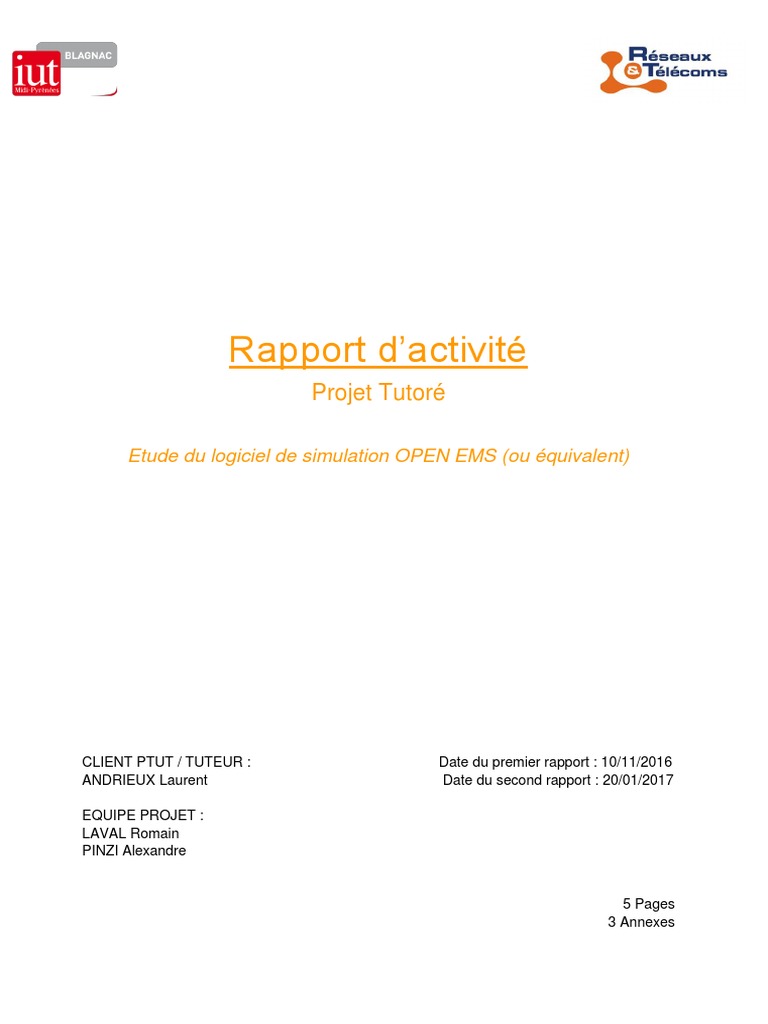 Rapport D'activité Exemple  PDF  Linux  Antenne (Radio)